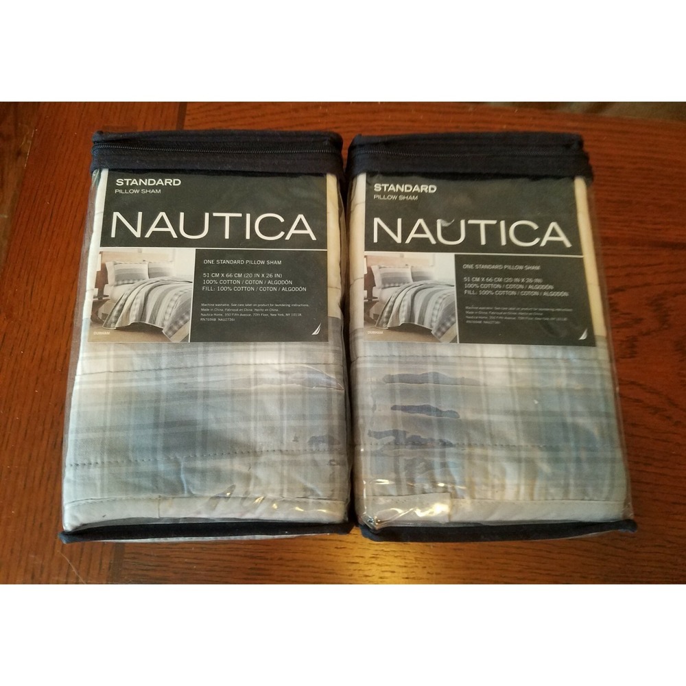 Nautica Standard Pillow Sham, 20" x 26", NEW - DURHAM Set 2